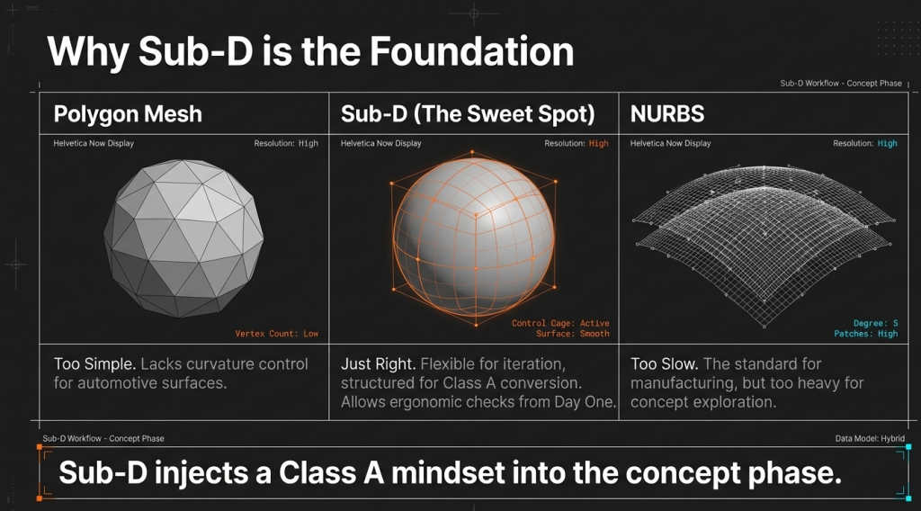 3 - PSH Design Sub-D vs NURBS comparison automotive design