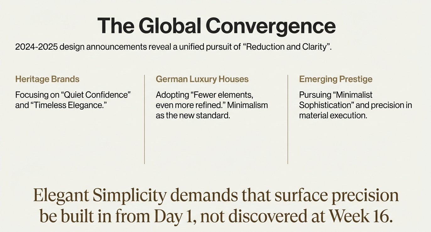 the-global-convergence-2024-2025-design-announce - PSH Design The Global Convergence — 2024-2025 design announcements unified pursuit of Reduction and Clarity