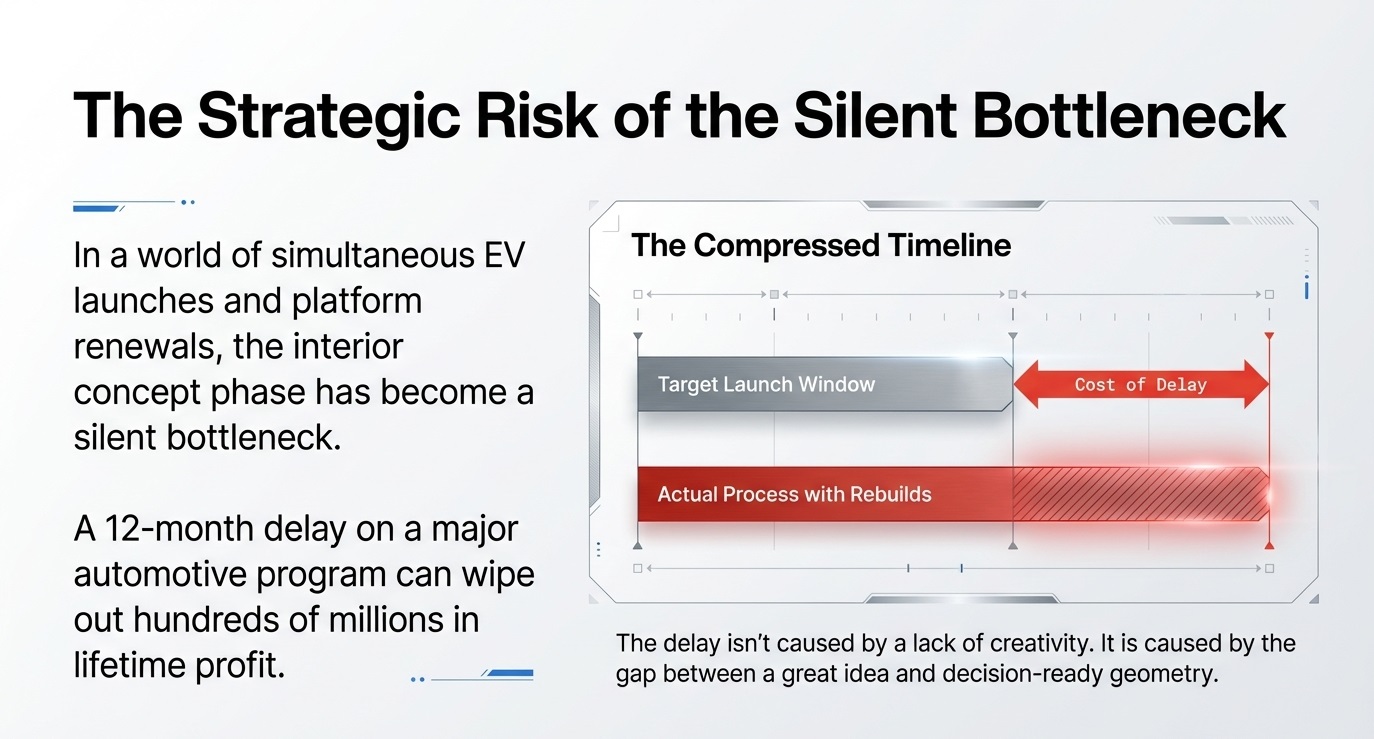 the-strategic-risk-of-the-silent-bottleneck-comp - PSH Design The Strategic Risk of the Silent Bottleneck — Compressed Timeline automotive program PSH Design