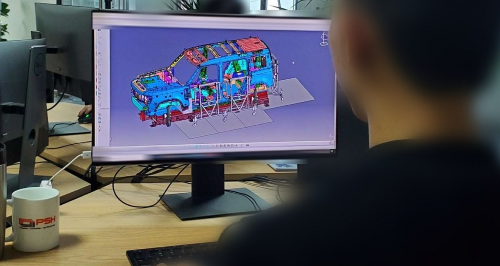 PSH Design engineer building a full-body cubing model in CATIA | PSH Design A PSH Design engineer building a full-body cubing model in CATIA at the studio in Hanoi