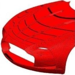 Front bumper scan mesh in its as-received state before surface reconstruction